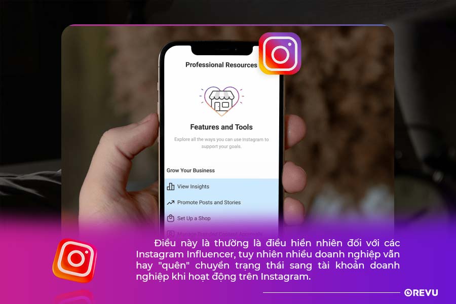 Sử dụng tài khoản Instagram cho doanh nghiệp