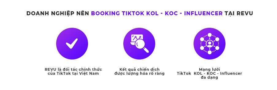 Doanh nghiệp nên booking tiktok kol - koc - influencer tại Revu 