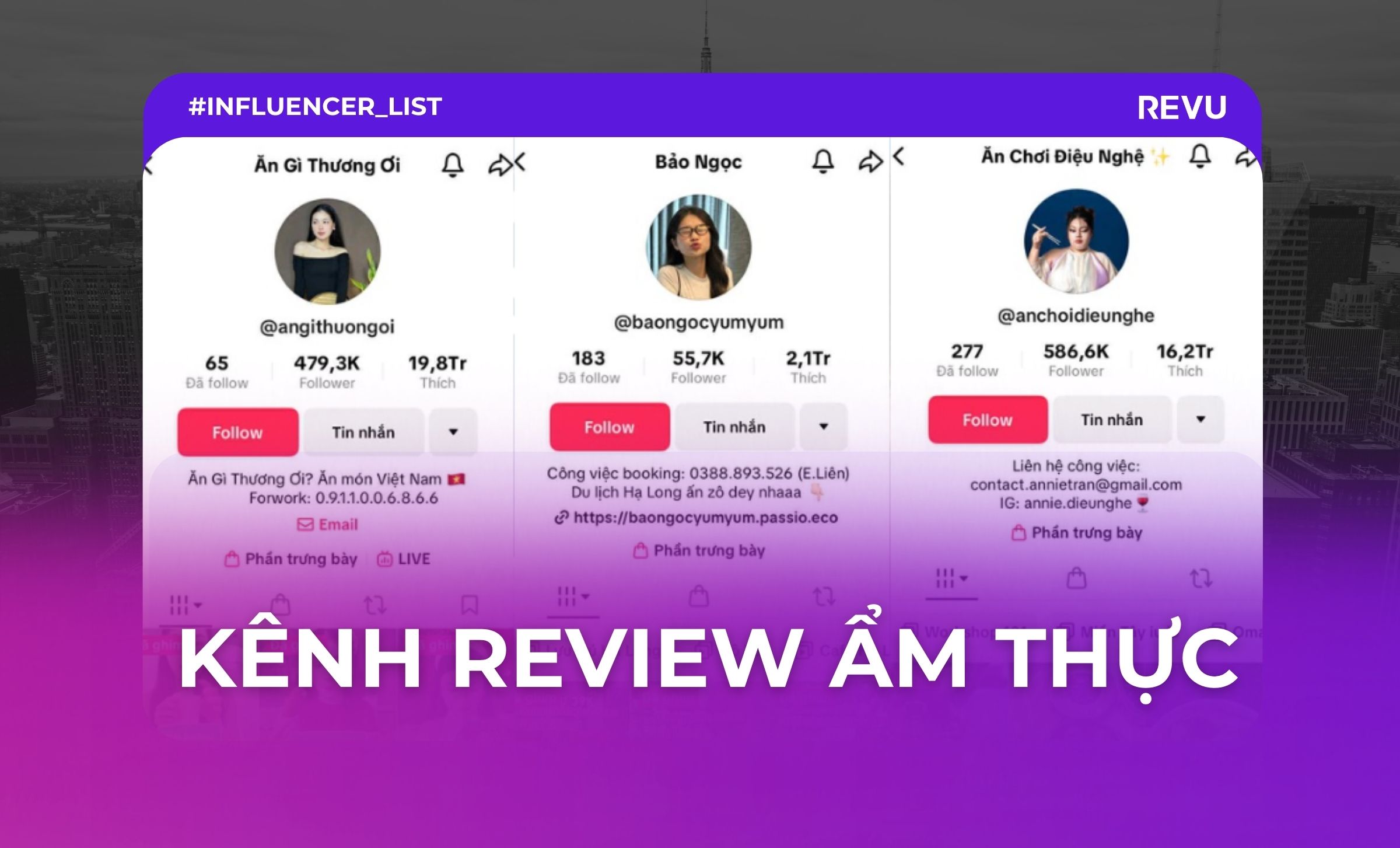 kênh review ẩm thực
