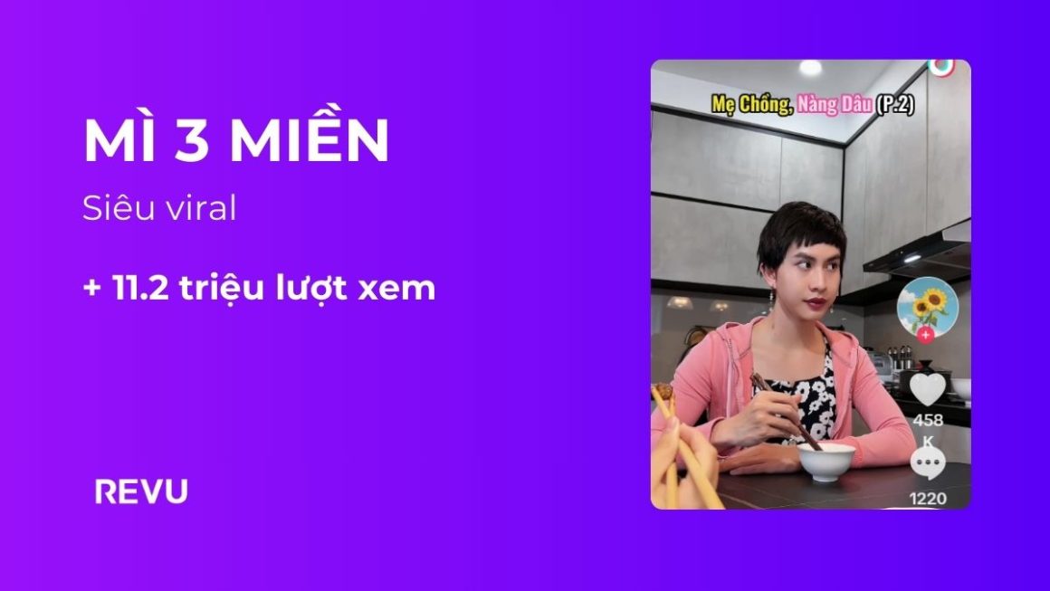 Mì 3 Miền x REVU: Biến món ăn quen thuộc thành hiện tượng triệu view trên TikTok