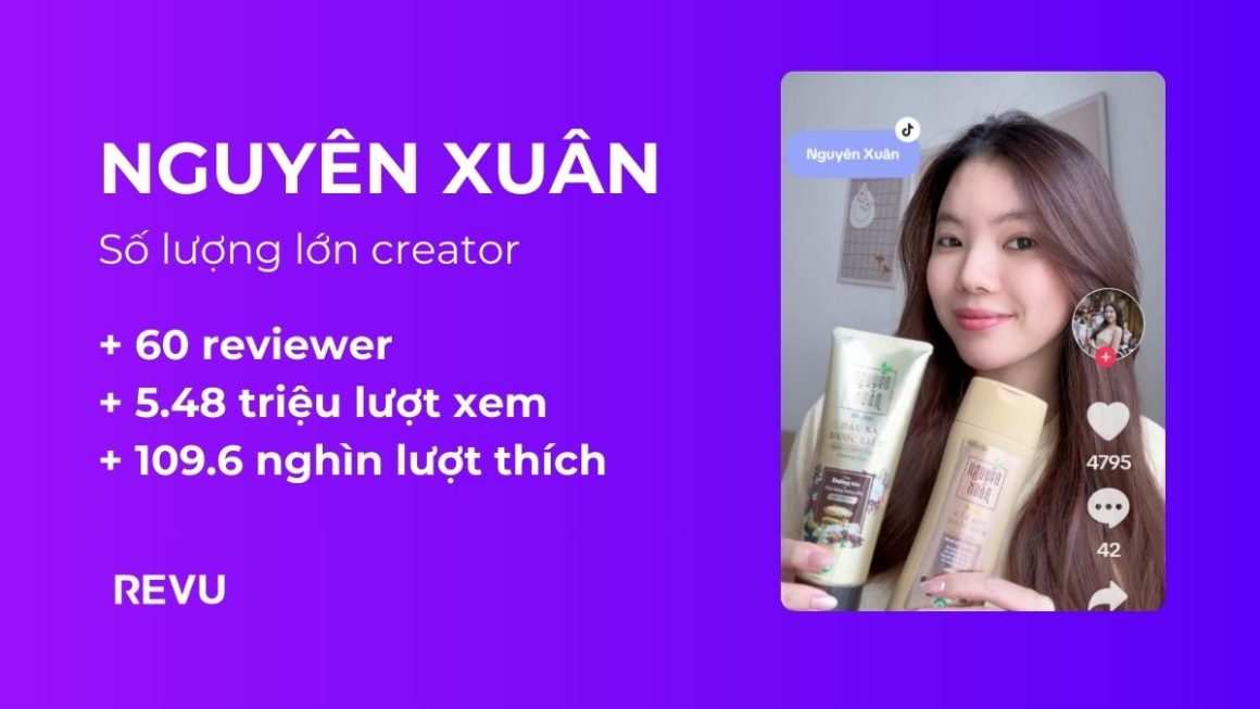 Nguyên Xuân x REVU: Chiến dịch Review TikTok 60 reviewer đạt 5,48M views