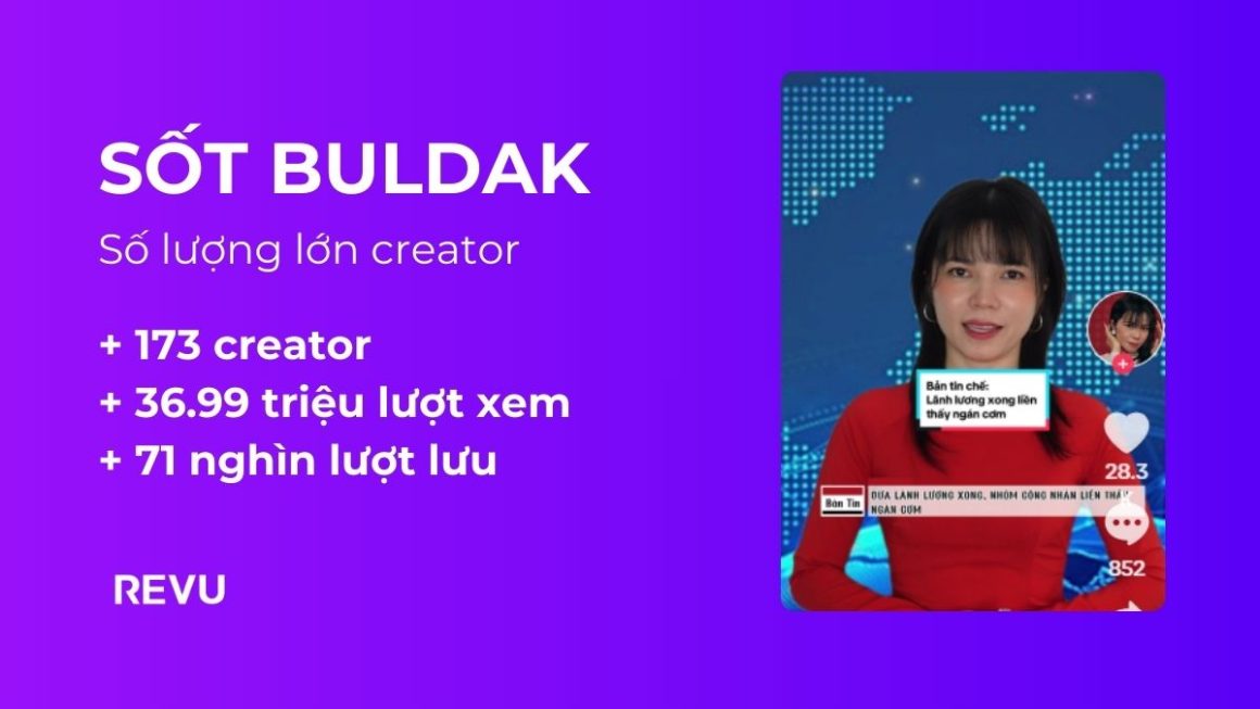 Sốt Buldak (Samyang) x REVU: Lên TikTok không chỉ để viral, mà để bén rễ trong tâm trí người dùng Việt