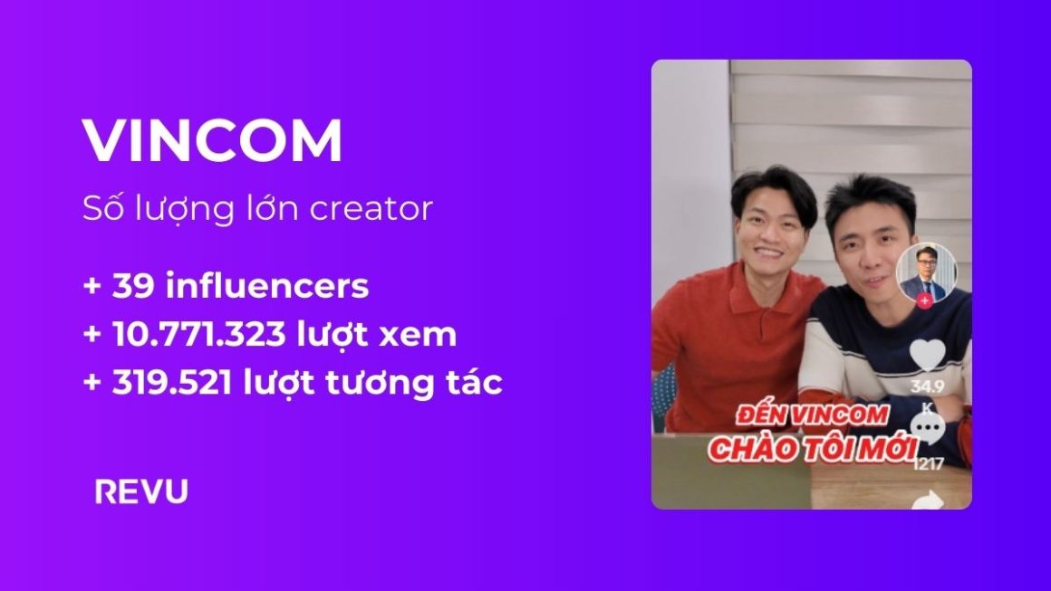 Vincom x REVU: Triển khai chiến dịch Influencer Marketing đa tỉnh thành nhanh chóng nhờ pool creator đa dạng