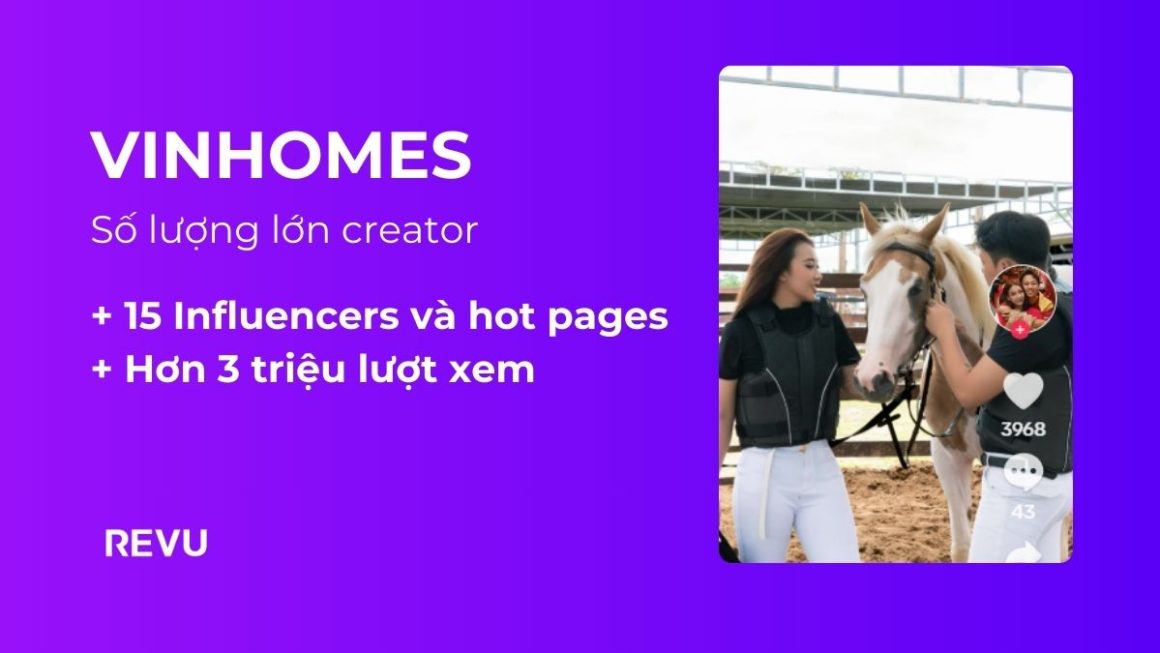 Vinhomes x REVU: Tăng tốc độ triển khai chiến dịch Influencer Marketing nhờ mối quan hệ với Influencer và công nghệ
