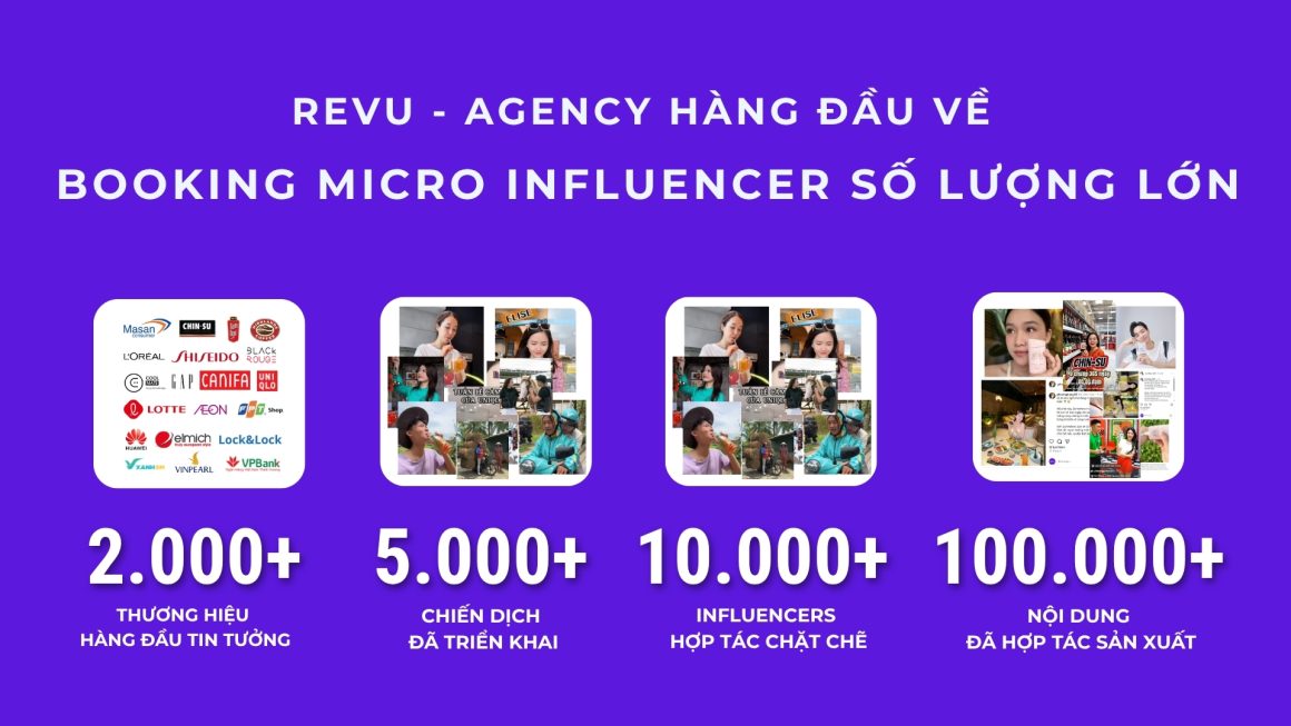 Booking Micro Influencer Số Lượng Lớn Cùng REVU