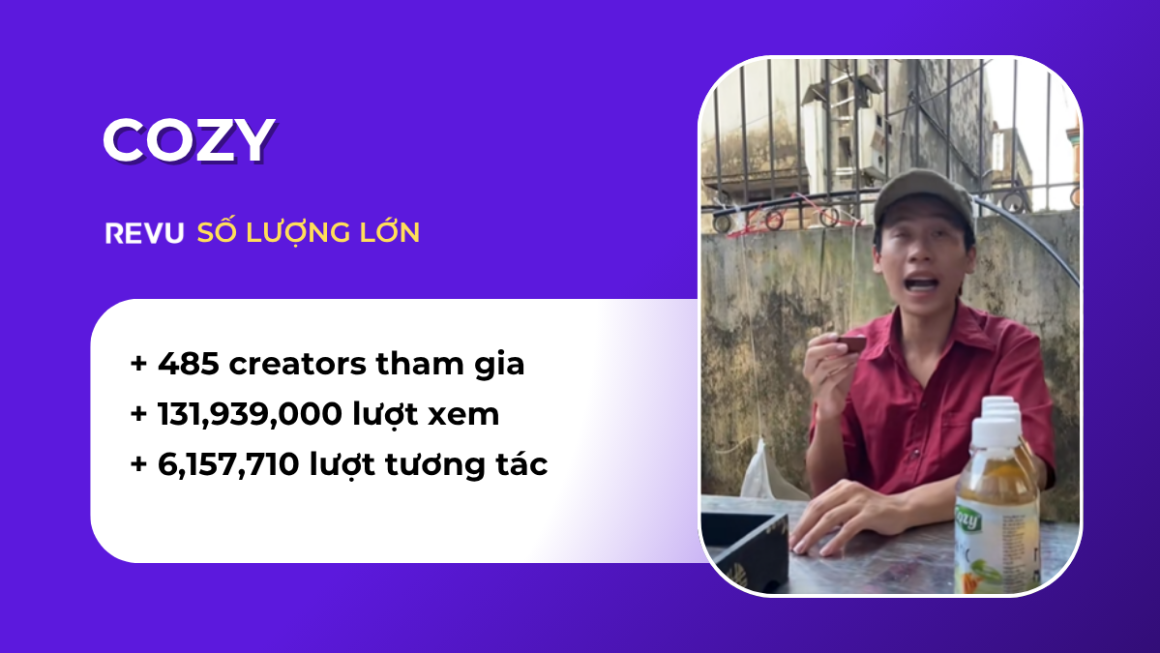 Cozy x REVU – 485 Creators tạo nên chiến dịch “Ngon Rõ Vị” phủ sóng mạng xã hội