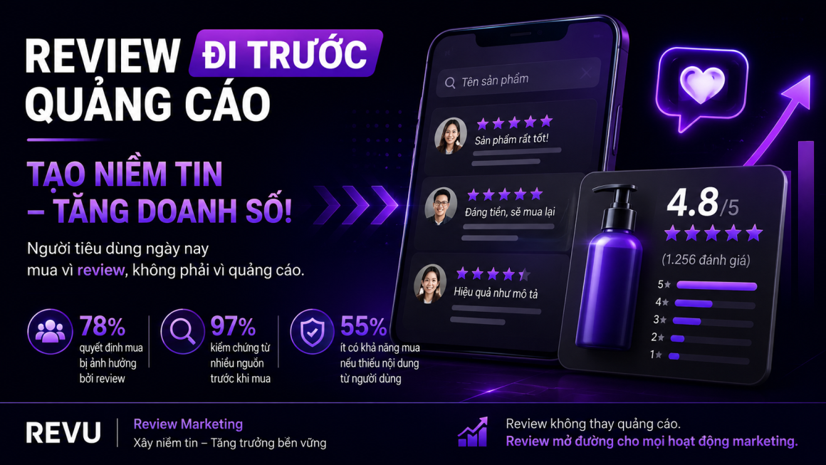 Review trước, quảng cáo sau: Tạo niềm tin trước khi tăng độ phủ